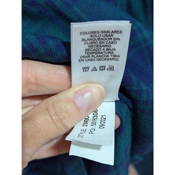 Vineyard Vines Women's Blue & Green Plaid Long-Sleeve Button Down Shirt Size 6 N - Picture 7 of 7